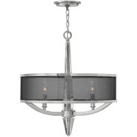 Quintiesse Ascher lampa wisząca 3x60 W czarna/polerowany nikiel QN-ASCHER-3P