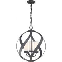 Quintiesse Blacksmith lampa wisząca 3x40 W stara czerń-opal  QN-BLACKSMITH-3P-OBK