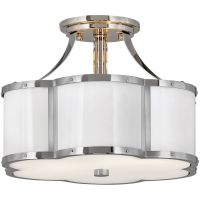 Quintiesse Chance lampa podsufitowa 2x60 W polerowany nikiel QN-CHANCE-SF-S-PN