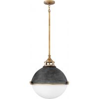 Quintiesse Fletcher lampa wisząca 2x60 W biała/postarzany cynk/stary mosiądz QN-FLETCHER-P-M-AZ