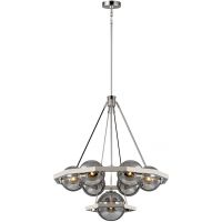 Quintiesse Harper lampa wisząca 7x60 W przydymiona/polerowany nikiel QN-HARPER7
