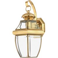 Elstead Lighting Newbury kinkiet zewnętrzny 1x60 W lakierowana polerowany mosiądz QZ-NEWBURY2-M-PB