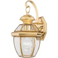 Elstead Lighting Newbury kinkiet zewnętrzny 1x60 W lakierowany polerowany mosiądz QZ-NEWBURY2-S-PB