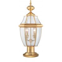 Elstead Lighting Newbury lampa stojąca zewnętrzna 2x60 W lakierowany polerowany mosiądz QZ-NEWBURY3-L-PB