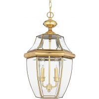 Elstead Lighting Newbury lampa wisząca 2x60 W lakierowany polerowany mosiądz QZ-NEWBURY8-L-PB