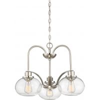 Elstead Lighting Trilogy lampa wisząca 3x60 W szczotkowany nikiel QZ-TRILOGY3-BN