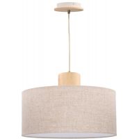 Forlight lampa wisząca 1x15W drewno/beżowy/biały opal DE-0008-MAD
