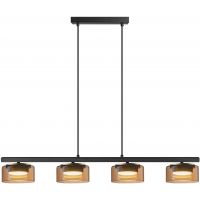 Goldlux Ofelia lampa wisząca 4x10 W amber-czarna 331311