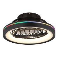 Globo Lighting Deanne lampa podsufitowa z wentylatorem 1x40 W czarna 03665