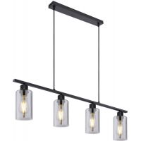 Globo Lighting Hadera lampa wisząca 4x60W czarny mat/przydymiony 15465-4H