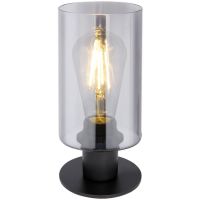 Globo Lighting Hadera lampa stołowa 1x60W czarny mat/przydymiony 15465T