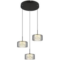 Globo Lighting Fogsy lampa wisząca 3x24 W czarna 15634-3