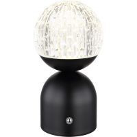 Globo Lighting Julsy lampa stołowa 1x2,5W LED czarny mat/przezroczysty 21007S