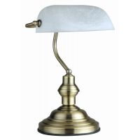 Globo Lighting Antique lampa biurkowa 1x60W stare złoto/biały 2492