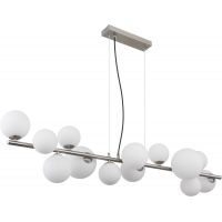 Globo Lighting Riha lampa wisząca 13x3,5 cm nikiel mat/szkło opalizowane 56140-13H