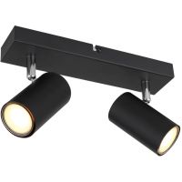 Globo Lighting Robby lampa podsufitowa 2x35 W czarna-chrom 57911-2B