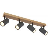 Globo Lighting Robby lampa podsufitowa 4x35W grafit/drewno 57911-4G