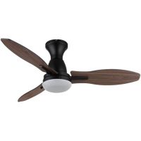 Globo Lighting Gale lampowentylator podsufitowy 1x22 W biała-czarna-drewno 03671B