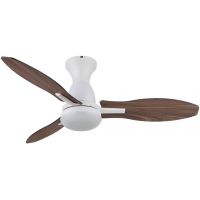 Globo Lighting Gale lampowentylator podsufitowy 1x22 W biała-drewno 03671W