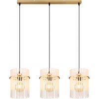 Globo Lighting Gorley lampa wisząca 3x60 W biała-czarna-złota 15698-3HM