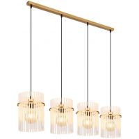 Globo Lighting Gorley lampa wisząca 4x60 W biała-czarna-złota 15698-4HM