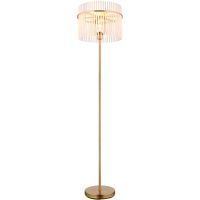 Globo Lighting Gorley lampa stojąca 1x60 W biała-przezroczysta-złota 15698SM