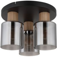 Globo Lighting Aleidis lampa podsufitowa 3x25 W czarny/przydymiony 15768-3D