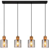 Globo Lighting Aleidis lampa wisząca 4x25 W czarny/przydymiony 15768-4