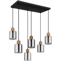 Globo Lighting Aleidis lampa wisząca 6x25 W czarna 15768-6