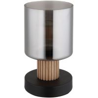 Globo Lighting Aleidis lampa stołowa 1x25 W czarna/przydymiona 15768T