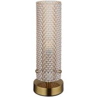 Globo Lighting Karolo lampa stołowa 1x40 W złota/bursztynowa 15775T