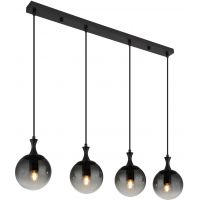 Globo Lighting Dalton lampa wisząca 4x40 W czarna-przydymiona 15885-4H