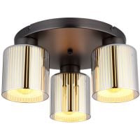 Globo Lighting Felicia lampa podsufitowa 3x60 W czarna/przydymiona 16056-3D