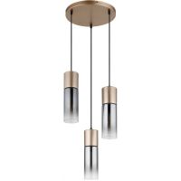Globo Lighting Annika lampa wisząca 3x25 W przydymiona/złota 21000-3HCA