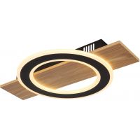 Globo Lighting Jayden lampa podsufitowa 1x18 W biała-czarna-drewno 48038-18