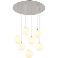 Globo Lighting Riha lampa wisząca 6x3,5 W biała-nikiel 56140-7H