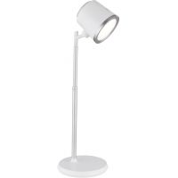 Globo Lighting Meeya lampa biurkowa 1x6 W biała-srebrna 58454W