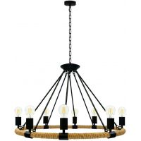 Goldlux Arthur lampa wisząca 8x20 W czarna-beżowa 307927