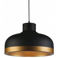 GTV Goldi lampa wisząca 1x40 W czarna-złota OS-GOLD2-11-DEC