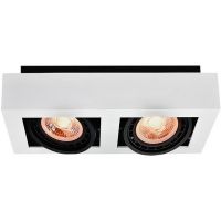 GTV Loid lampa podsufitowa 2x40 W biała OS-LOID-2GU10-00-DEC