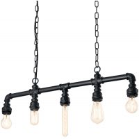 Ideal Lux Plumber lampa wisząca 5x60W czarna 136738
