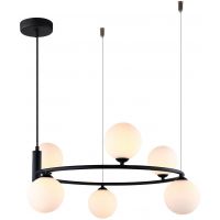 Italux Amily lampa wisząca 6x25 W czarna MDM-3974/6 BK