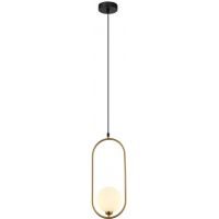 Italux Lupus lampa wisząca 1x25 W czarna-brązowa PND-3965-1-BRO