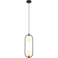 Italux Lupus lampa wisząca 2x25 W czarna PND-3965-2-BK