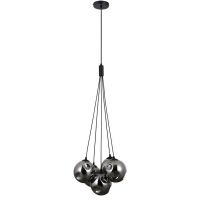 Italux Perlos lampa wisząca 5x5 W czarna PND-54456-5A-HB-SMG