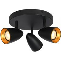 Italux Tino lampa podsufitowa 3x10 W czarna SPL-36748-3R-BK-GD
