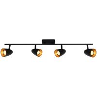 Italux Tino lampa podsufitowa 4x10 W czarna SPL-36748-4-BK-GD