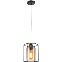 Italux Kalula lampa wisząca 1x40 W czarna PND-78901-1-BK+AMB