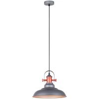 Italux Temper lampa wisząca 1x60 W szary/popielaty MDM-2986/1 GR