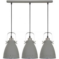 Italux Franklin lampa wisząca 3x60 W szary/popielaty MD-HN8026S-3-GR+S.NICK